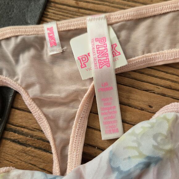 Victoria's Secret PINK Velvet Thong Bundle sz Large New - Picture 3 of 4
